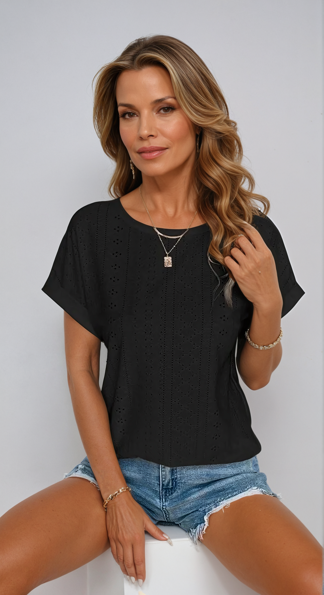 Vespera - Women’s Casual Solid Knitted Top