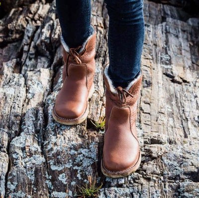 Kaia | Waterproof Leather Boots with Wool Lining