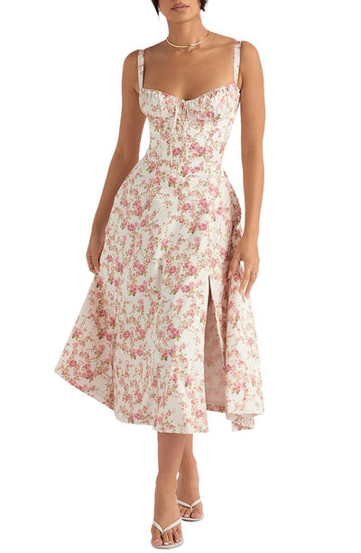Oakley - Elegant French Style Belted Strap Dress