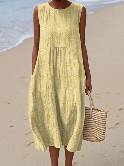 Soraya - Lightweight Sleeveless Cotton Dress with Pockets