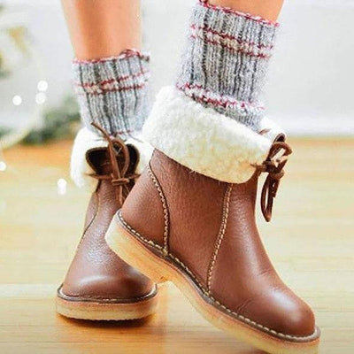 Kaia | Waterproof Leather Boots with Wool Lining