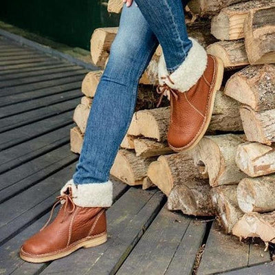 Kaia | Waterproof Leather Boots with Wool Lining