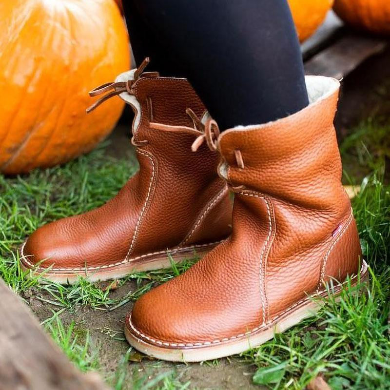 Kaia | Waterproof Leather Boots with Wool Lining