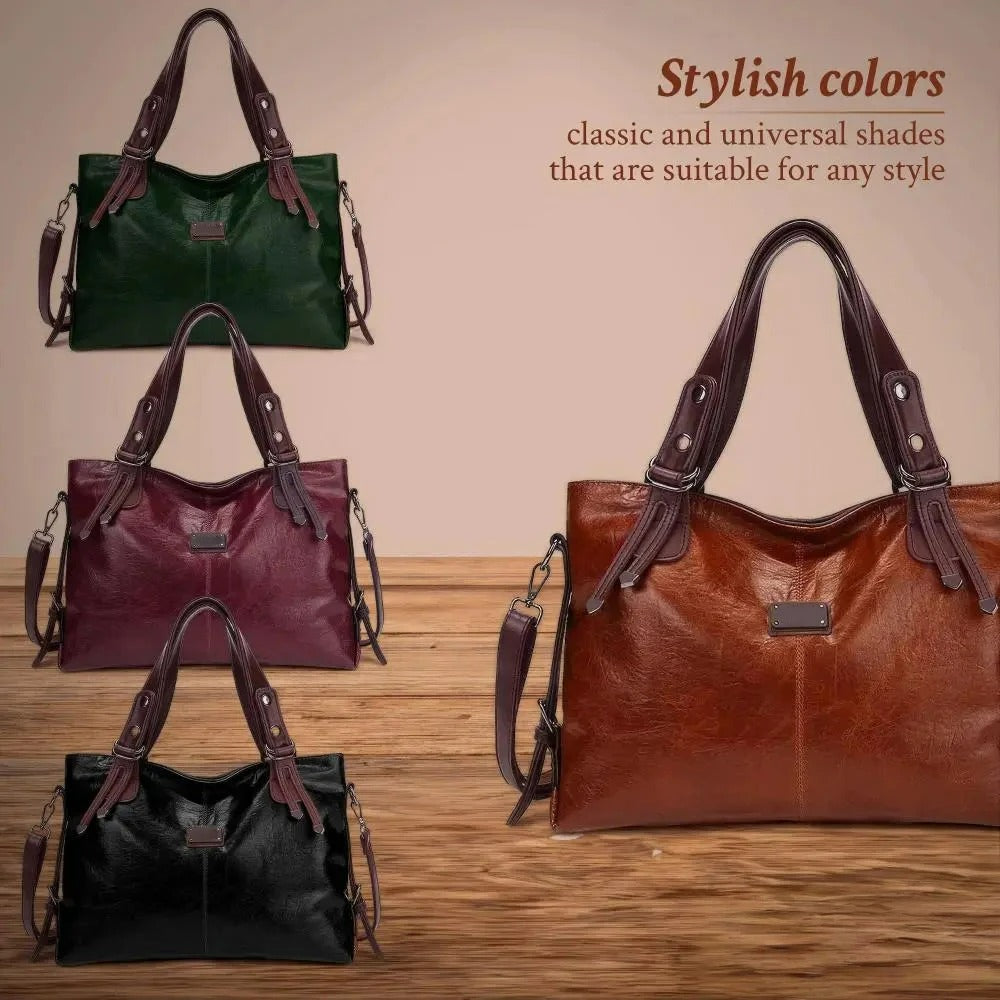 Alice - Fashionable Casual Leather Crossbody Tote