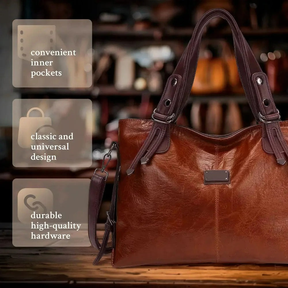 Alice - Fashionable Casual Leather Crossbody Tote