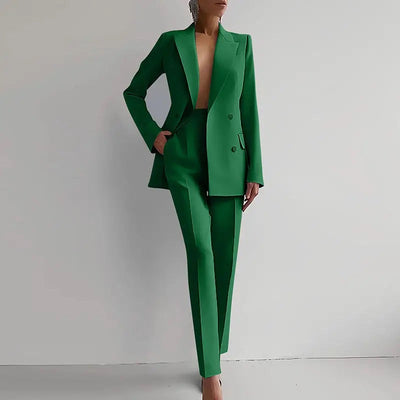Amara - Women’s Slim Fit Tailored Cigarette Pantsuit