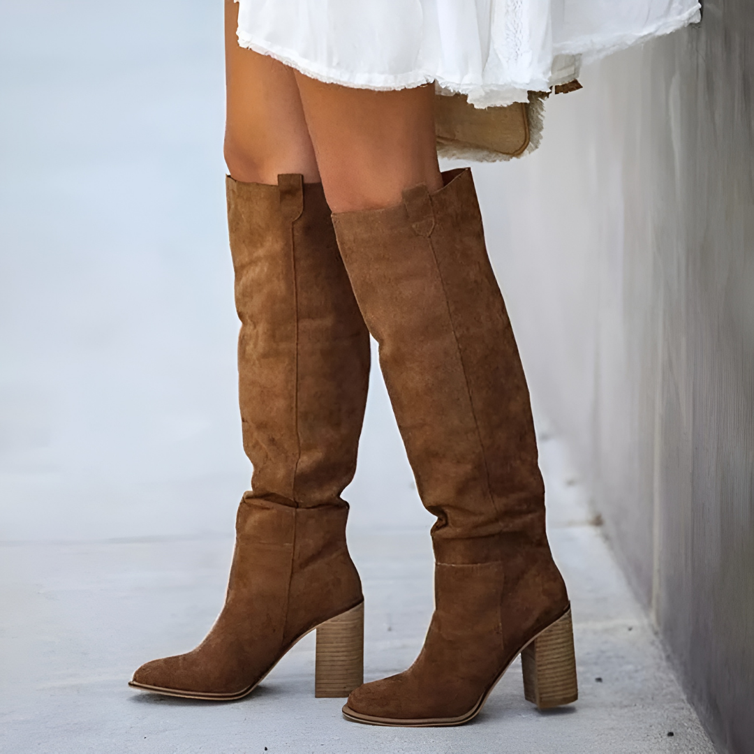 Savannah | Knee-Height Leather Orthopedic Shoes