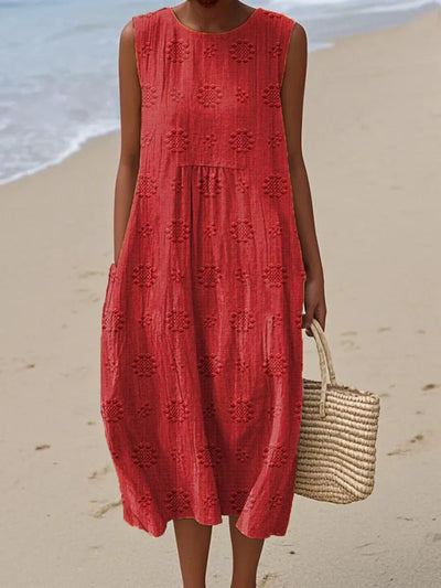 Soraya - Lightweight Sleeveless Cotton Dress with Pockets