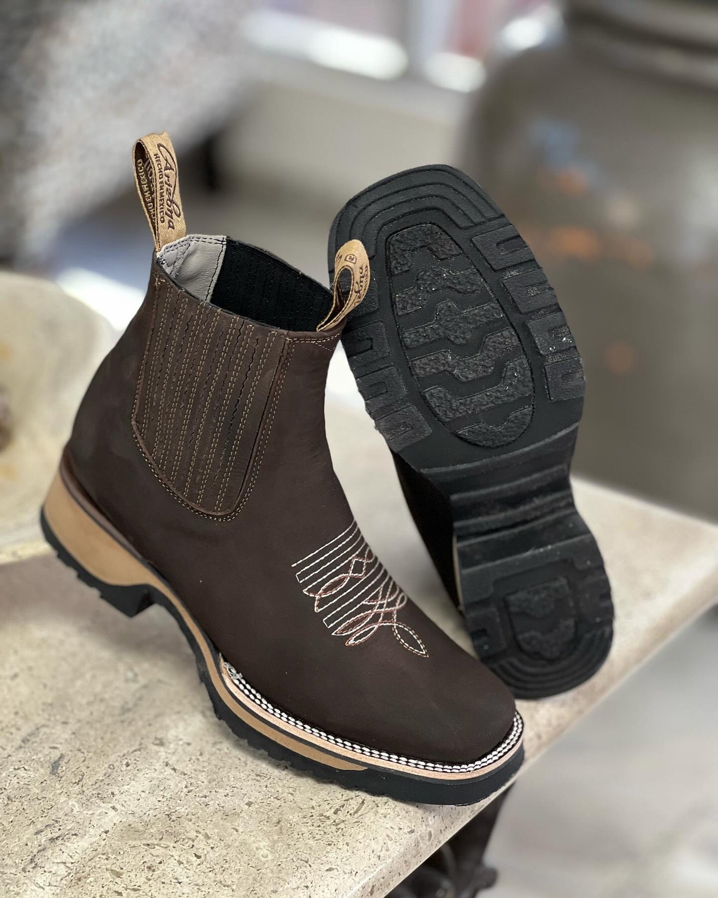 Charlotte | Cowboy-style Leather Ankle Boots