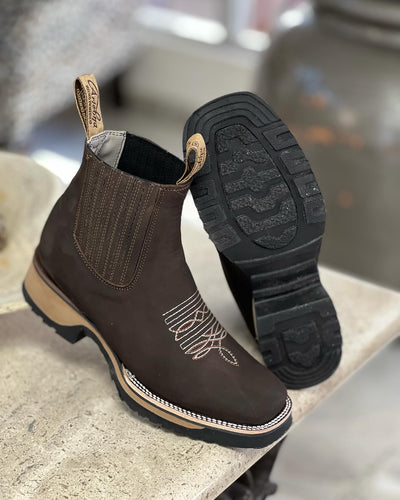 Charlotte | Cowboy-style Leather Ankle Boots