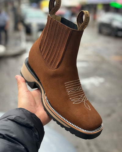 Charlotte | Cowboy-style Leather Ankle Boots