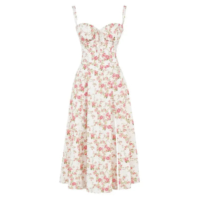 Oakley - Elegant French Style Belted Strap Dress