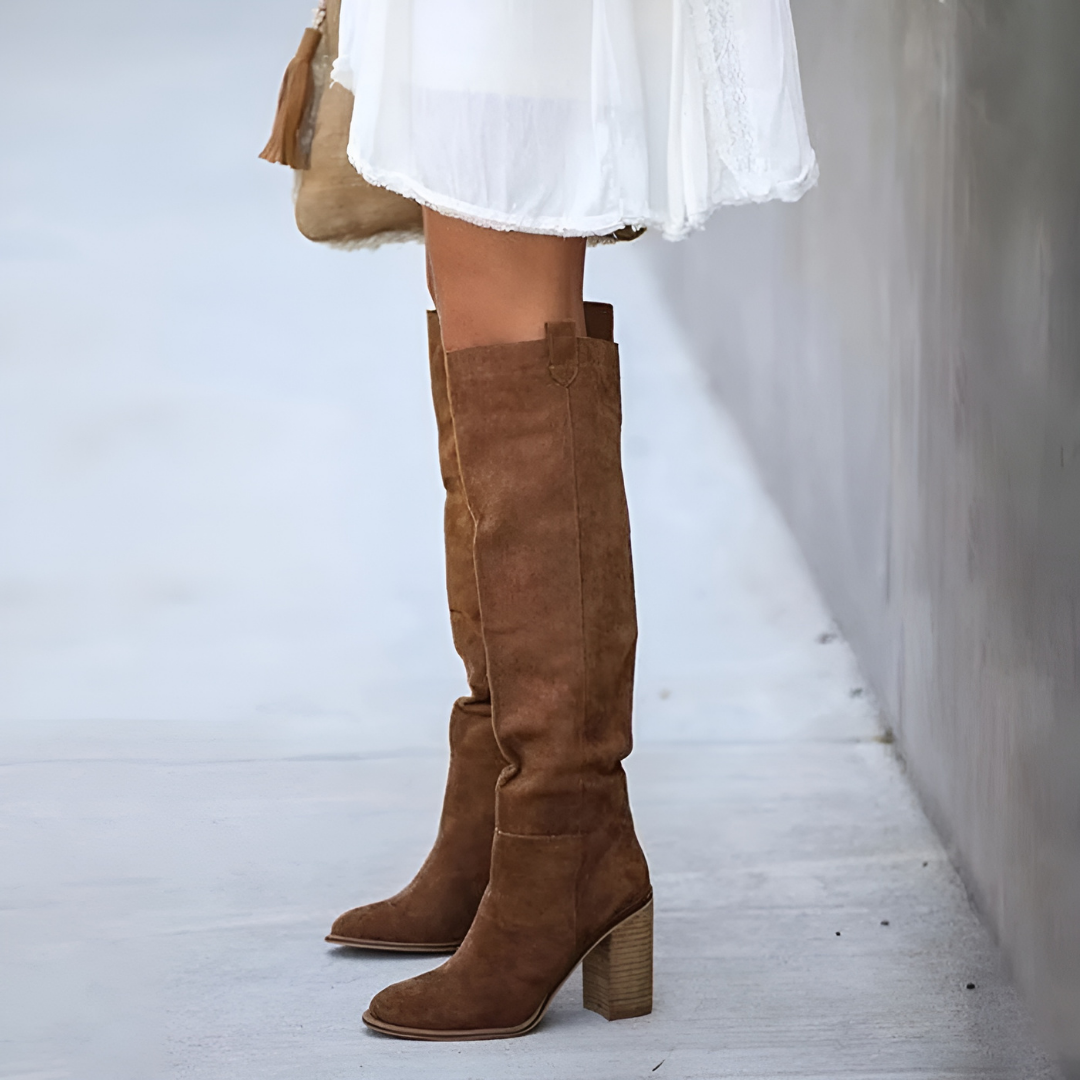 Savannah | Knee-Height Leather Orthopedic Shoes