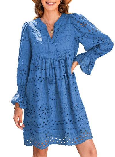 Kirelle - Breathable V-Neck Skirt Dress