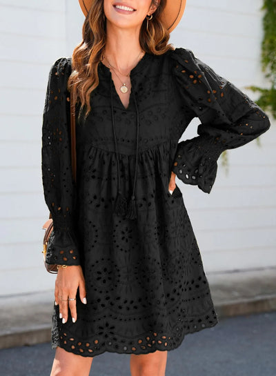 Kirelle - Breathable V-Neck Skirt Dress