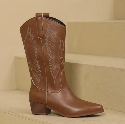 Lottie | Leather Western-Cowboy Boots