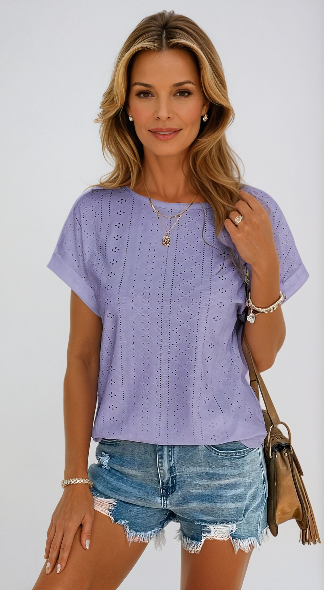 Vespera - Women’s Casual Solid Knitted Top