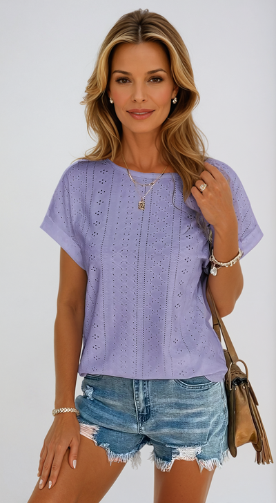 Vespera - Women’s Casual Solid Knitted Top