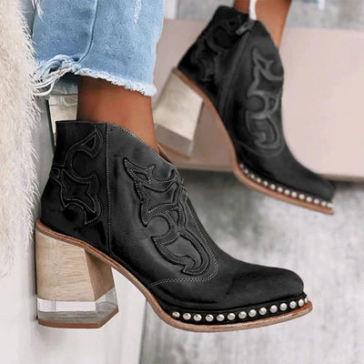 Samantha Norwich | Embroidered Leather Boots
