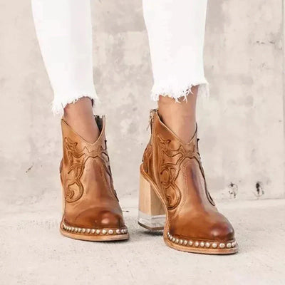 Samantha Norwich | Embroidered Leather Boots