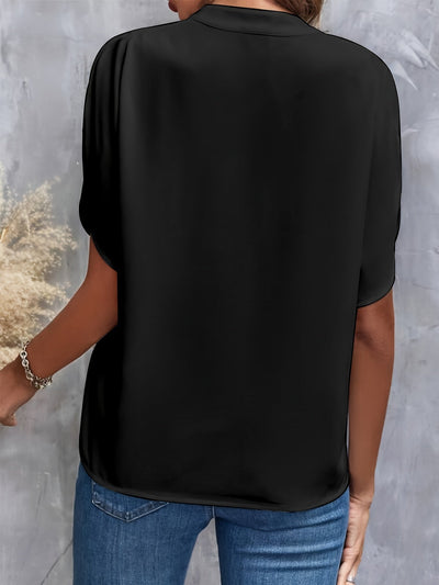 Hensley - Elegant V-Neck Blouse