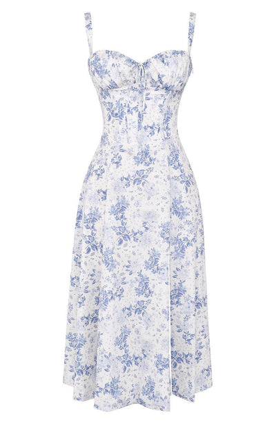 Oakley - Elegant French Style Belted Strap Dress