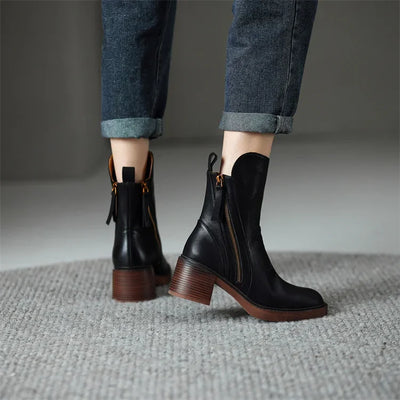 Denisa | Leather Boots