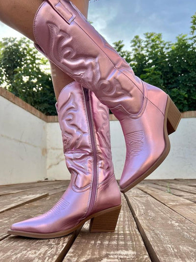 Alice | Metallic Cowboy Boots