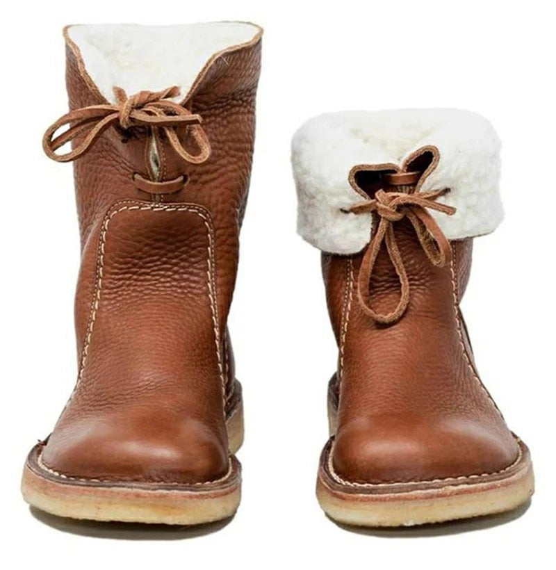 Kaia | Waterproof Leather Boots with Wool Lining