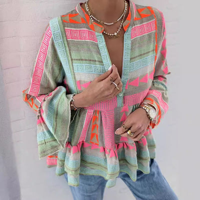 Isola - Fashion Ruffle Sleeve Loungewear Top