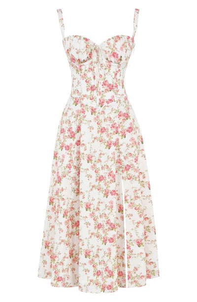 Oakley - Elegant French Style Belted Strap Dress