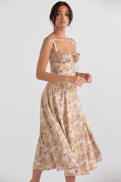 Oakley - Elegant French Style Belted Strap Dress