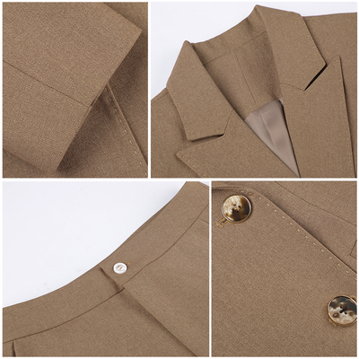 Aven - Classic 4-Button Blazer with Matching Pants Set