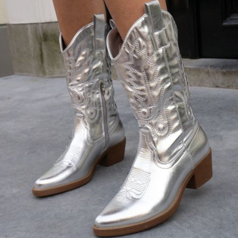 Alice | Metallic Cowboy Boots