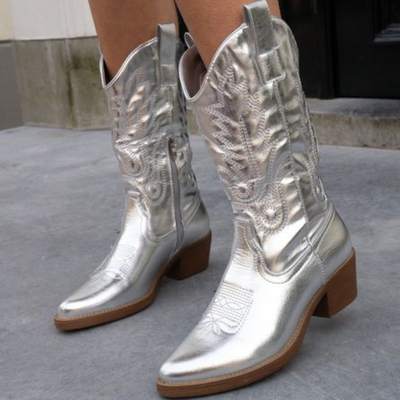 Alice | Metallic Cowboy Boots
