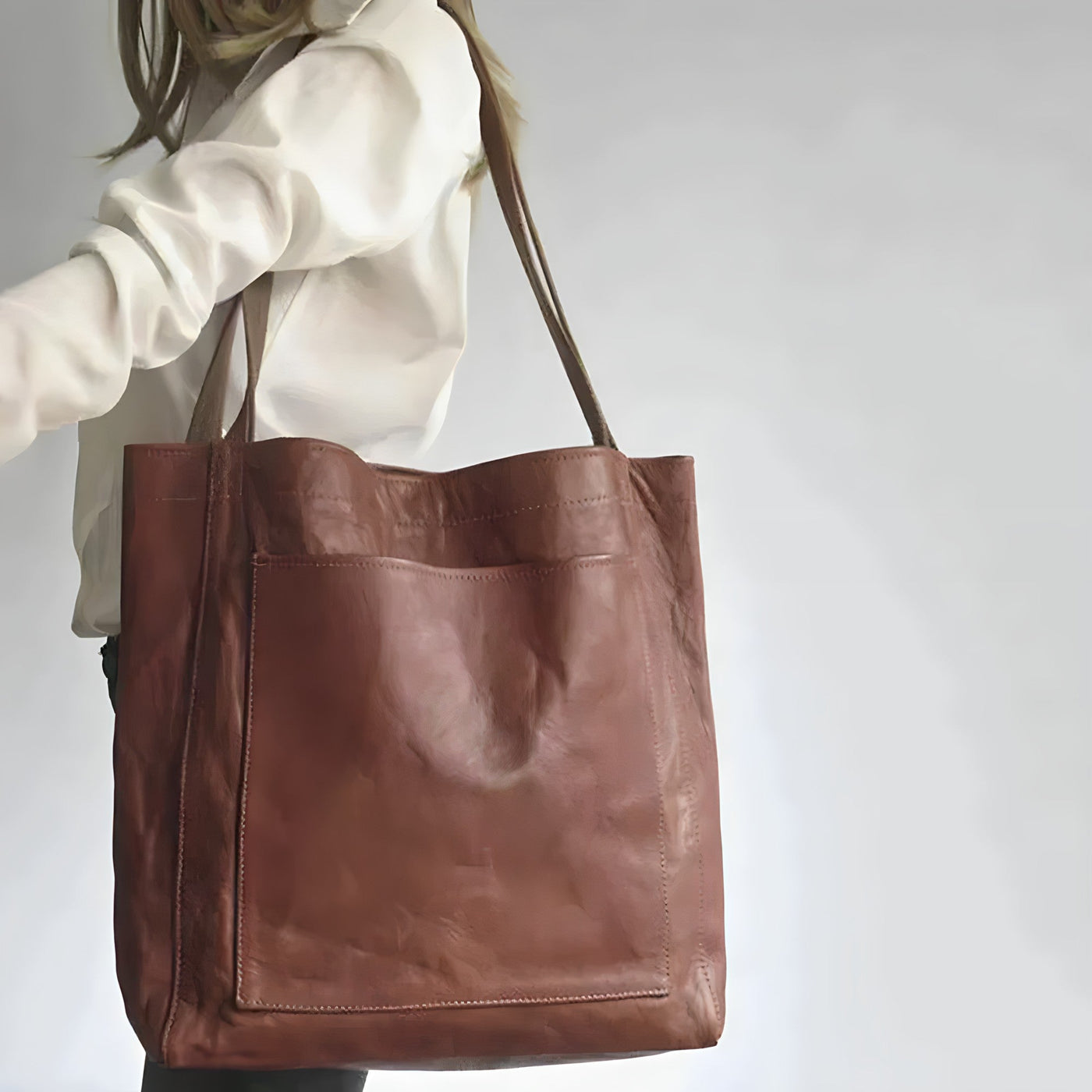 Opal - Stylish Multi-Pocket PU Leather Tote Bag