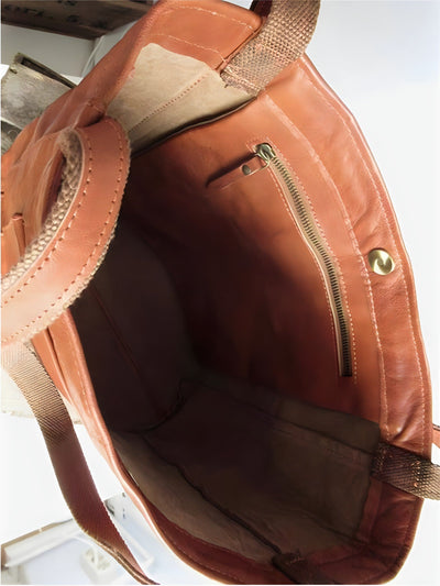 Opal - Stylish Multi-Pocket PU Leather Tote Bag