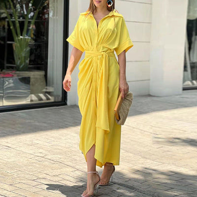 Fern - High-Waist Flounce Collar Dress