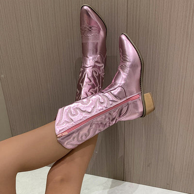 Alice | Metallic Cowboy Boots